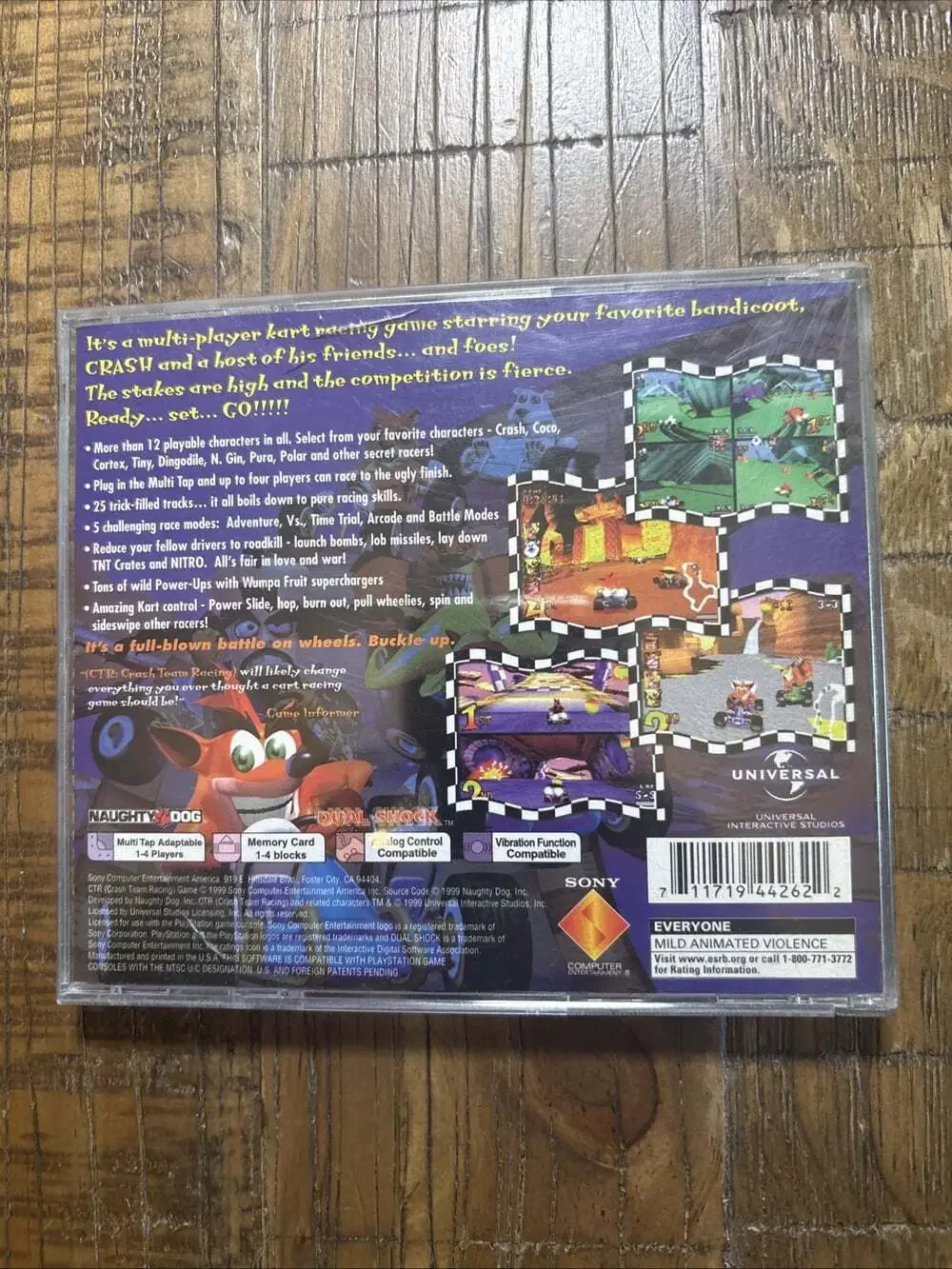 CTR Crash Team Racing PlayStation 1 With Manual Tested Good